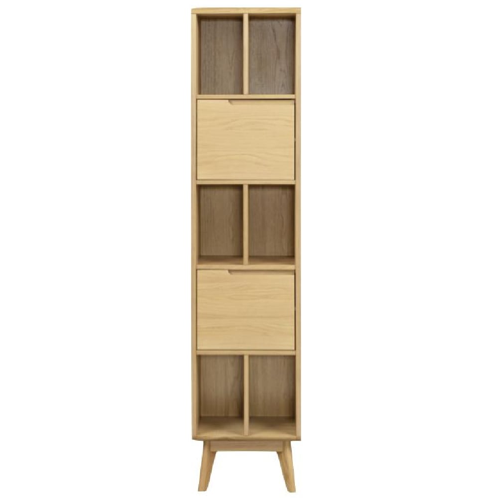 Cairo Wooden Bookcase With 2 Doors In Oak
