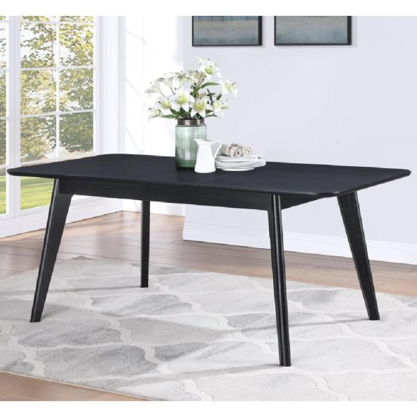 Cairo Wooden Extending Dining Table In Black | Bed Sava