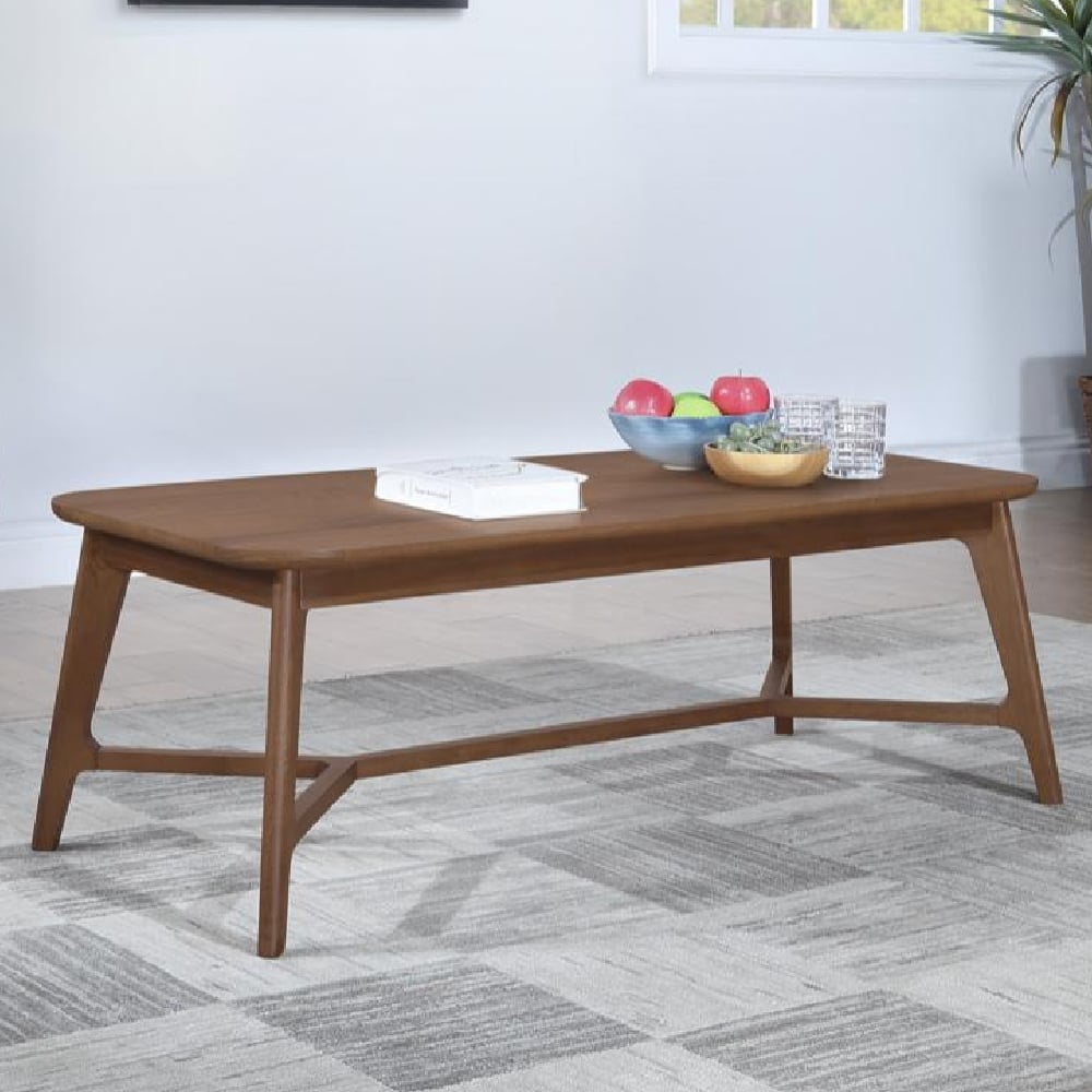 Cairo Wooden Rectangular Coffee Table In Walnut