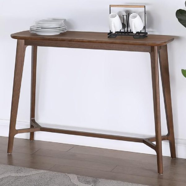 Cairo Wooden Rectangular Console Table In Walnut | Bed Sava