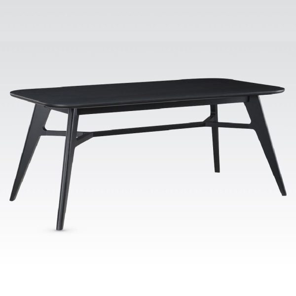 Cairo Wooden Rectangular Dining Table In Black | Bed Sava