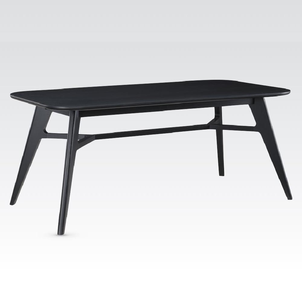 Cairo Wooden Rectangular Dining Table In Black