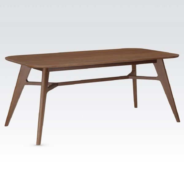 Cairo Wooden Rectangular Dining Table In Walnut | Bed Sava
