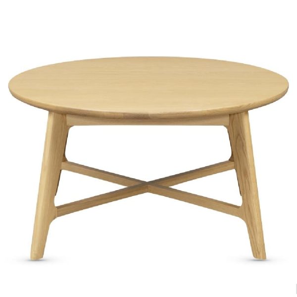 Cairo Wooden Round Coffee Table In Oak | Bed Sava