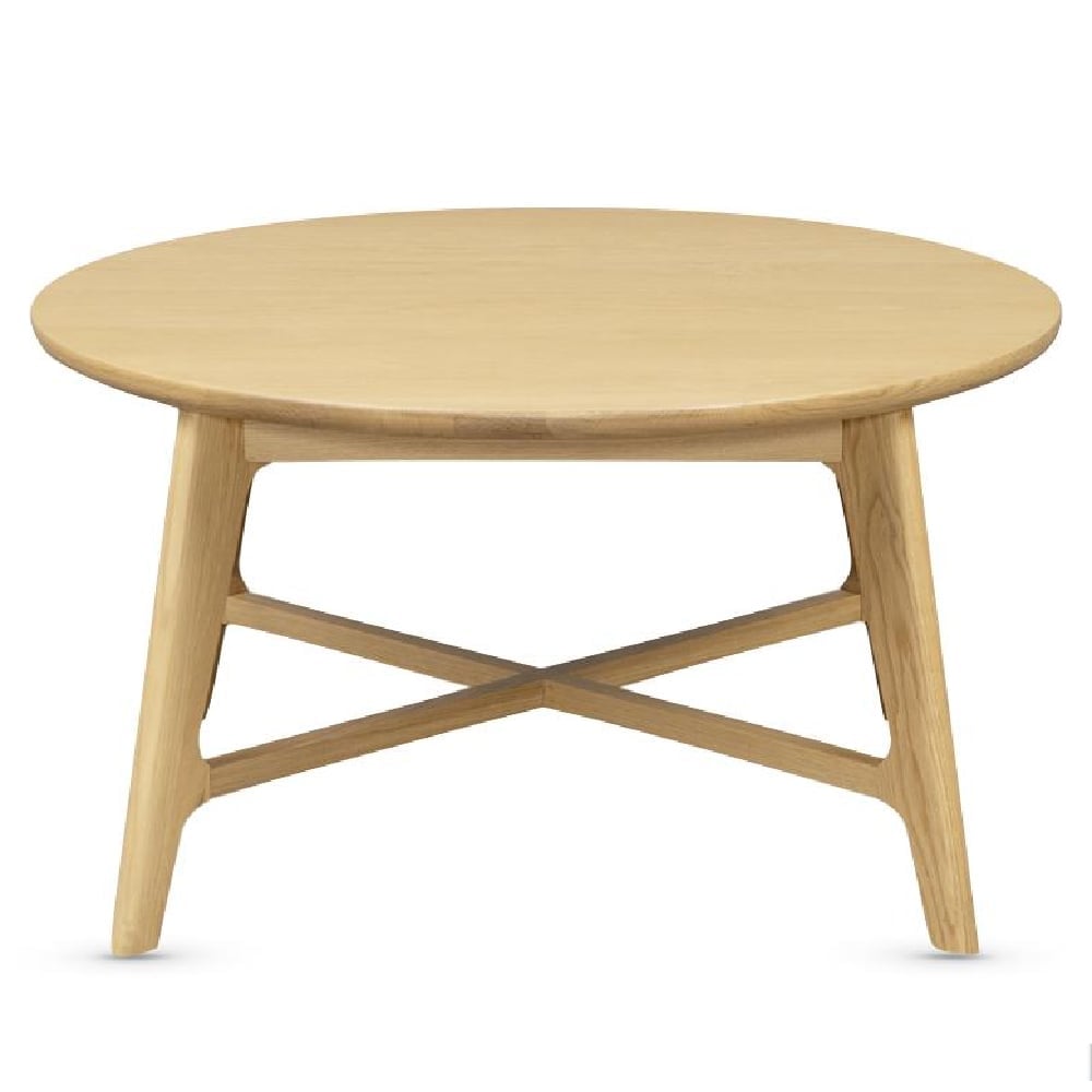 Cairo Wooden Round Coffee Table In Oak