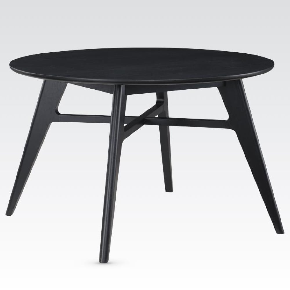 Cairo Wooden Round Dining Table In Black