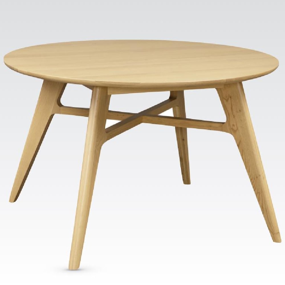 Cairo Wooden Round Dining Table In Oak