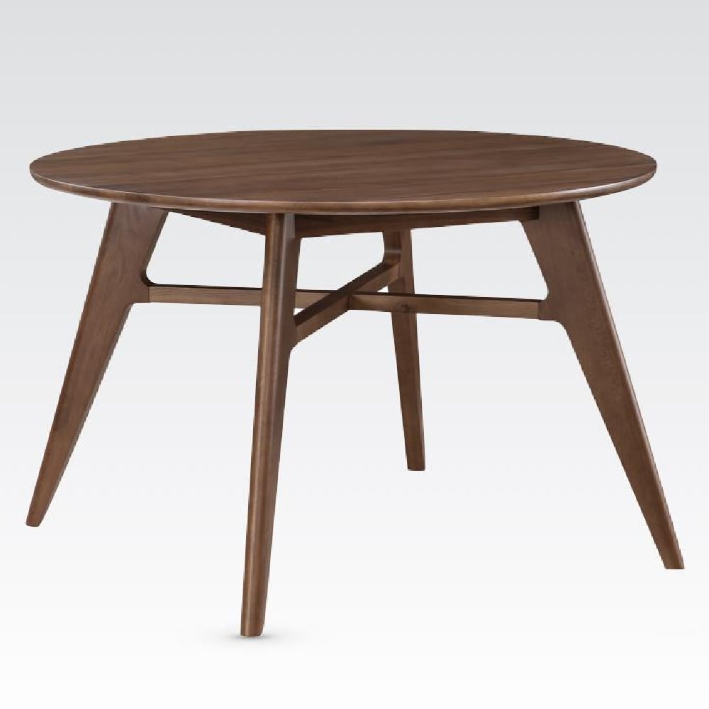 Cairo Wooden Round Dining Table In Walnut