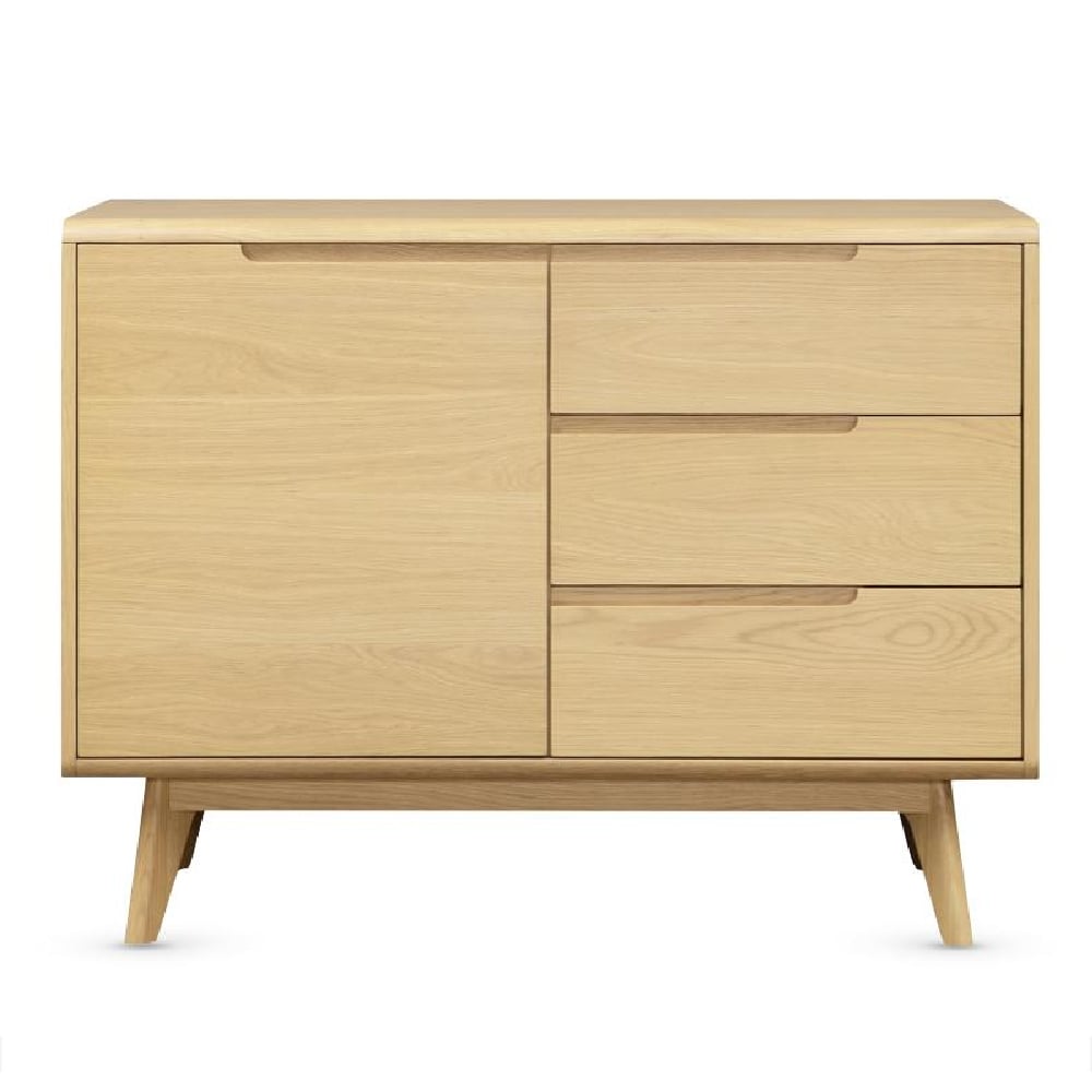 Cairo Wooden Sideboard With 1 Door 3 Drawers In Oak
