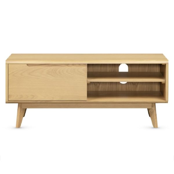 Cairo Wooden TV Stand With 1 Door In Oak | Bed Sava