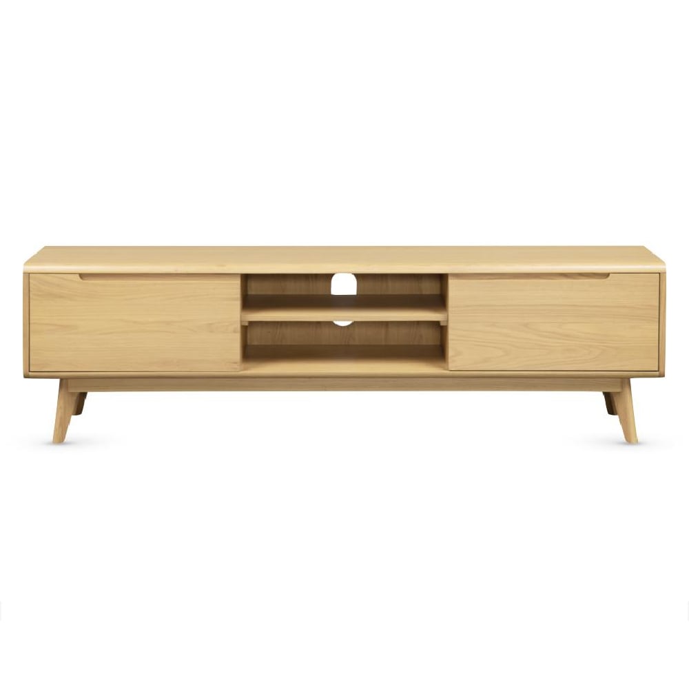 Cairo Wooden TV Stand With 2 Doors In Oak