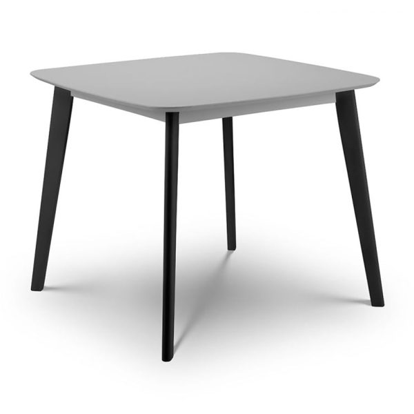 Calah Wooden Dining Table Square In Grey And Black | Bed Sava