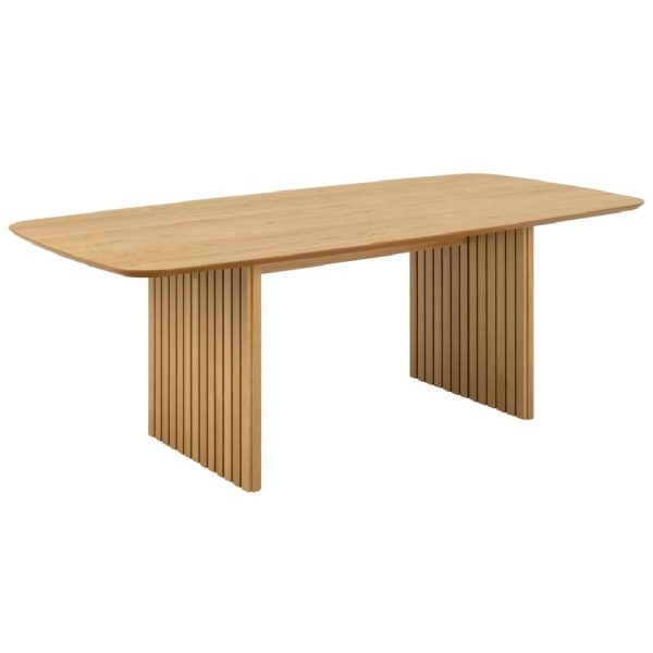 Calais Wooden Rectangular Dining Table In Oak | Bed Sava