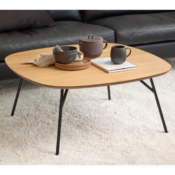 Caldwell Wooden Square Coffee Table In Oak | Bed Sava