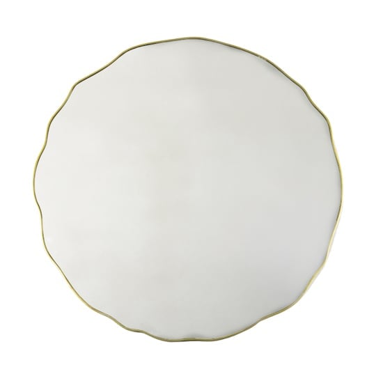 Calgary Glass Portrait Wall Mirror With Champagne Wooden Frame