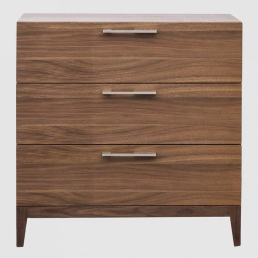 Calhoun Wooden Chest Of 3 Drawers In Walnut