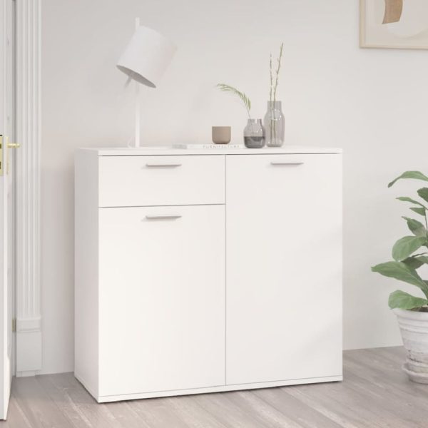 Calhoun Wooden Sideboard With 2 Doors 1 Drawer In White | Bed Sava