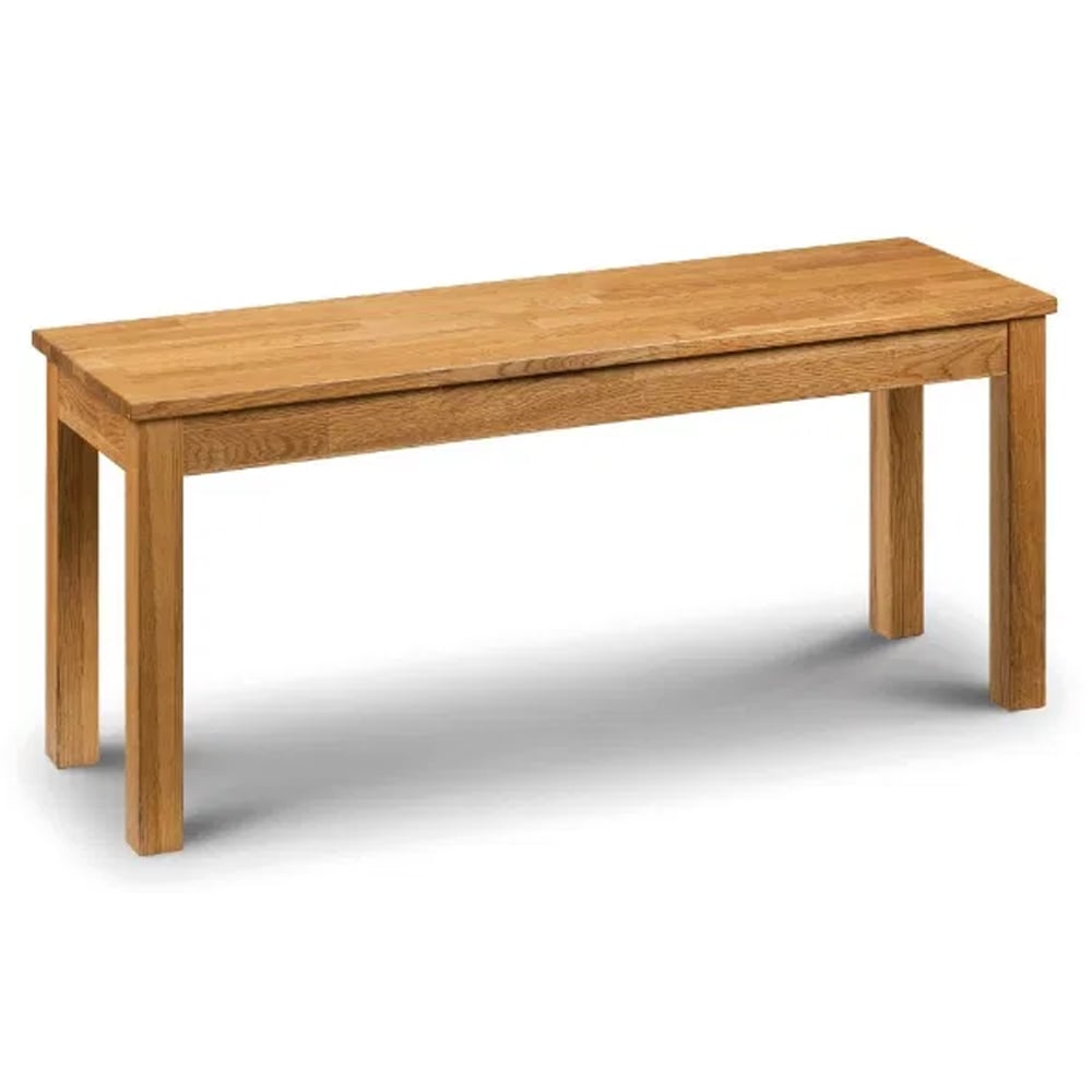 Calliope Wooden Dining Bench In Oiled Oak Finish