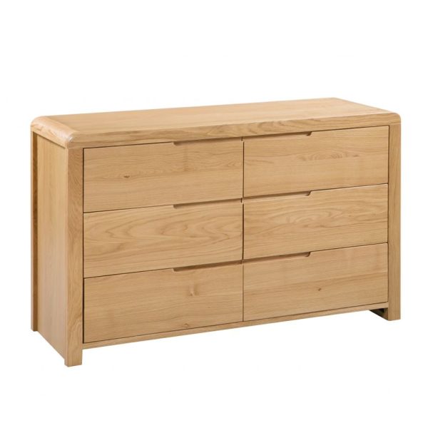 Camber Wooden Chest Of 6 Drawers In Waxed Oak | Bed Sava