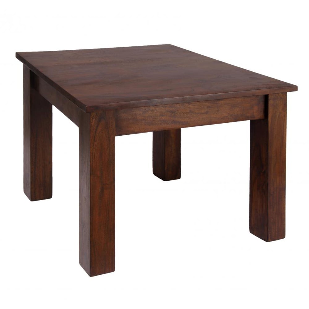 Candie Wooden Square Lamp Table In Dark Oak | Bed Sava