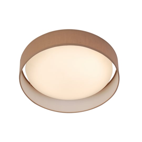 Canopus 1 Light LED Flush Ceiling Light In Brown Shade | Bed Sava