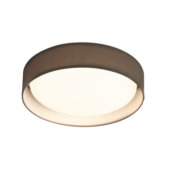 Canopus 1 Light LED Flush Ceiling Light In Grey Shade | Bed Sava