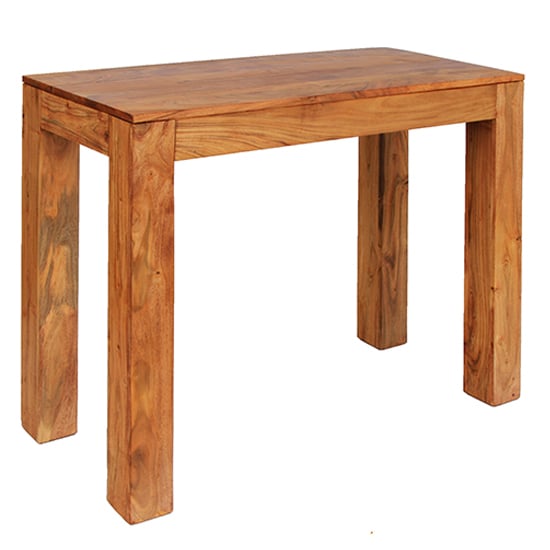 Cansu Solid Acacia Wooden Console Table In Brushed Oak | Bed Sava
