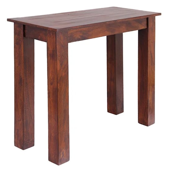 Cansu Solid Acacia Wooden Console Table In Dark Oak | Bed Sava