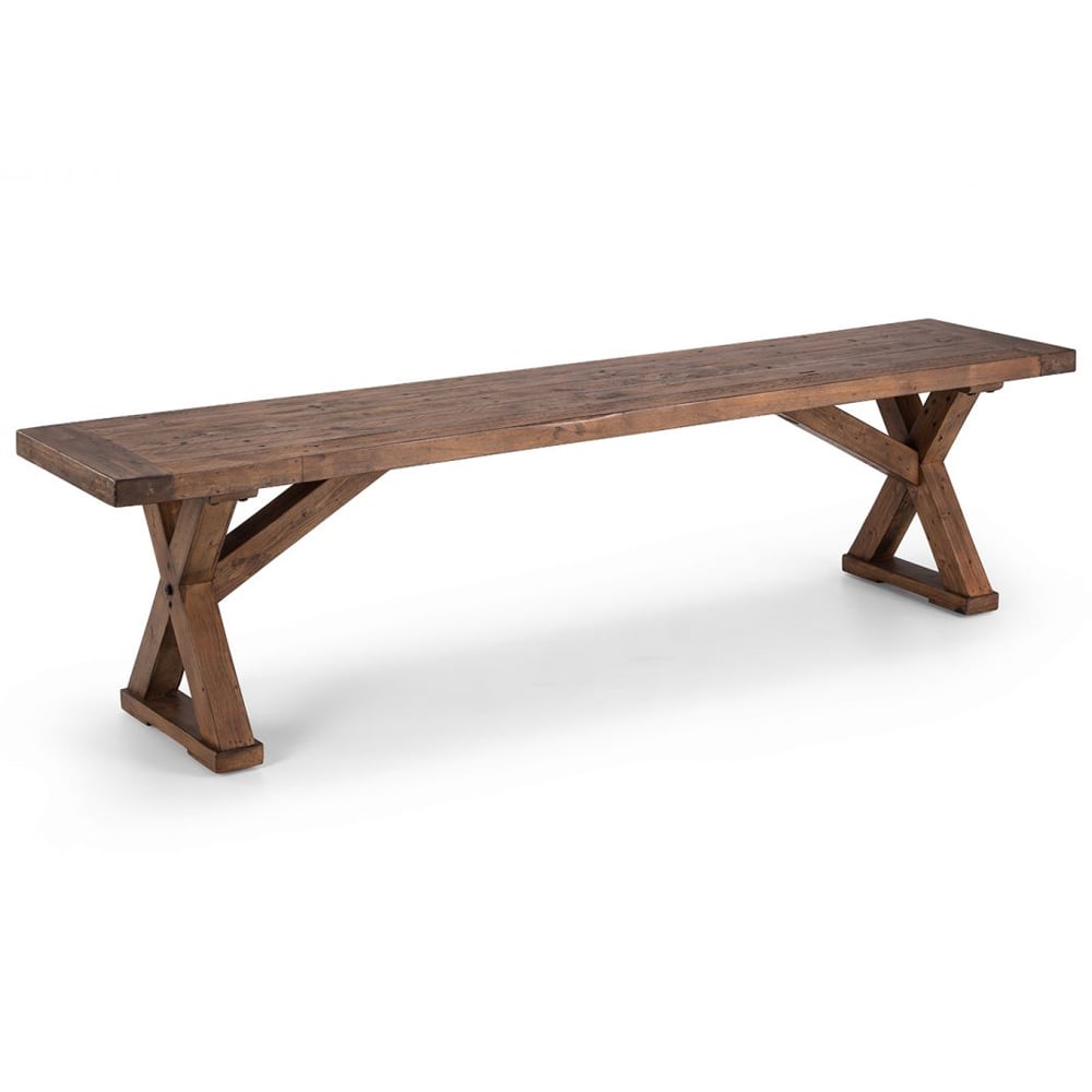 Canton Wooden Dining Bench In Brown