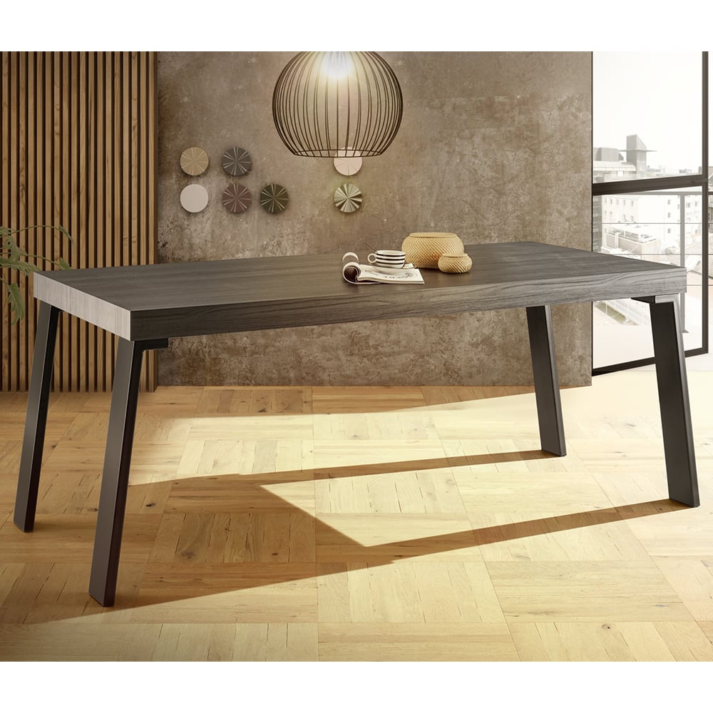 Cappy Wooden Rectangular Dining Table In Black