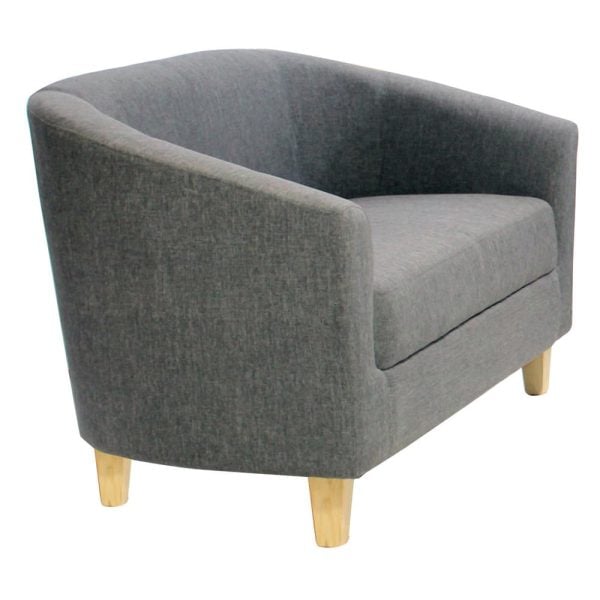 Cardea Fabric 2 Seater Sofa In Dark Grey | Bed Sava