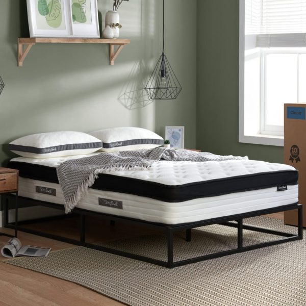Cardiff Fabric Super King Size Mattress In White | Bed Sava