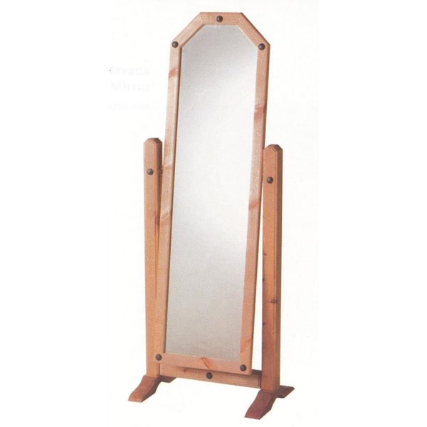 Carlen Cheval Mirror With Distressed Oak Wooden Frame | Bed Sava