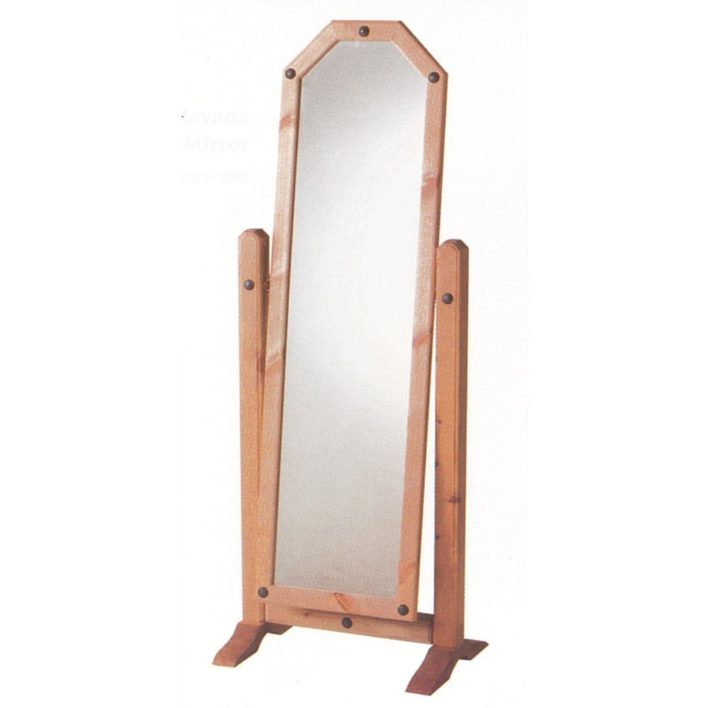 Carlen Cheval Mirror With Distressed Oak Wooden Frame | Bed Sava