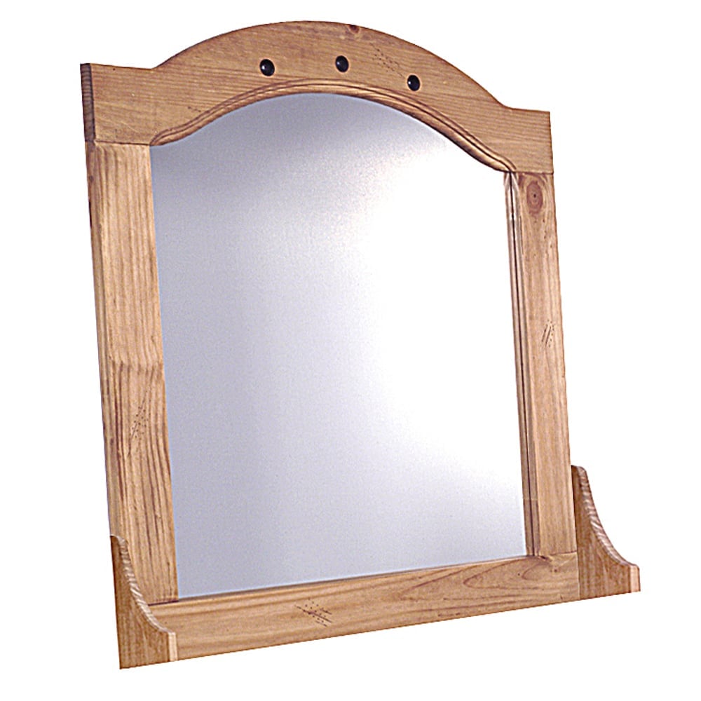 Carlen Vanity Mirror With Distressed Oak Wooden Frame | Bed Sava