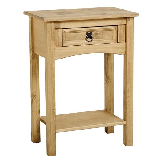 Carlen Wooden Console Table With 1 Drawer In Light Pine | Bed Sava