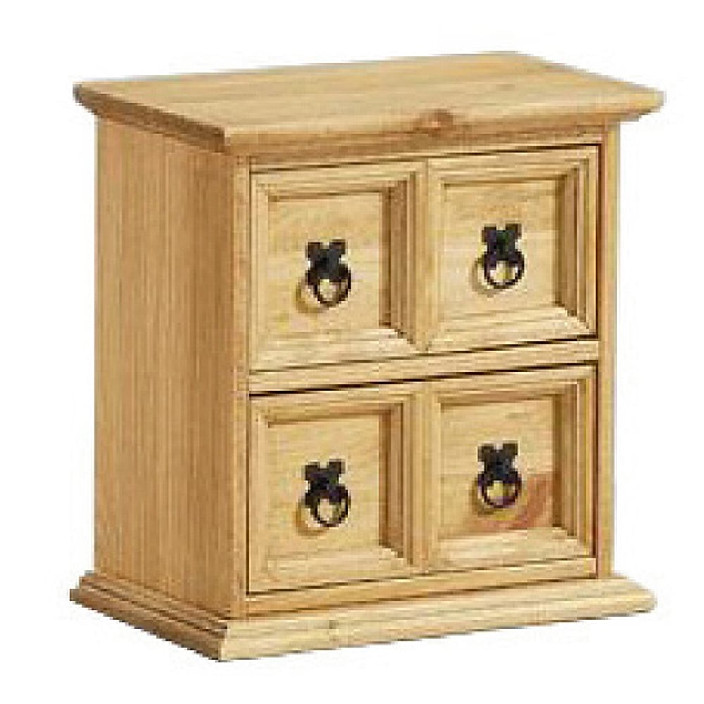 Carlen Wooden Storage Cabinet With 4 Drawers In Distressed Oak | Bed Sava