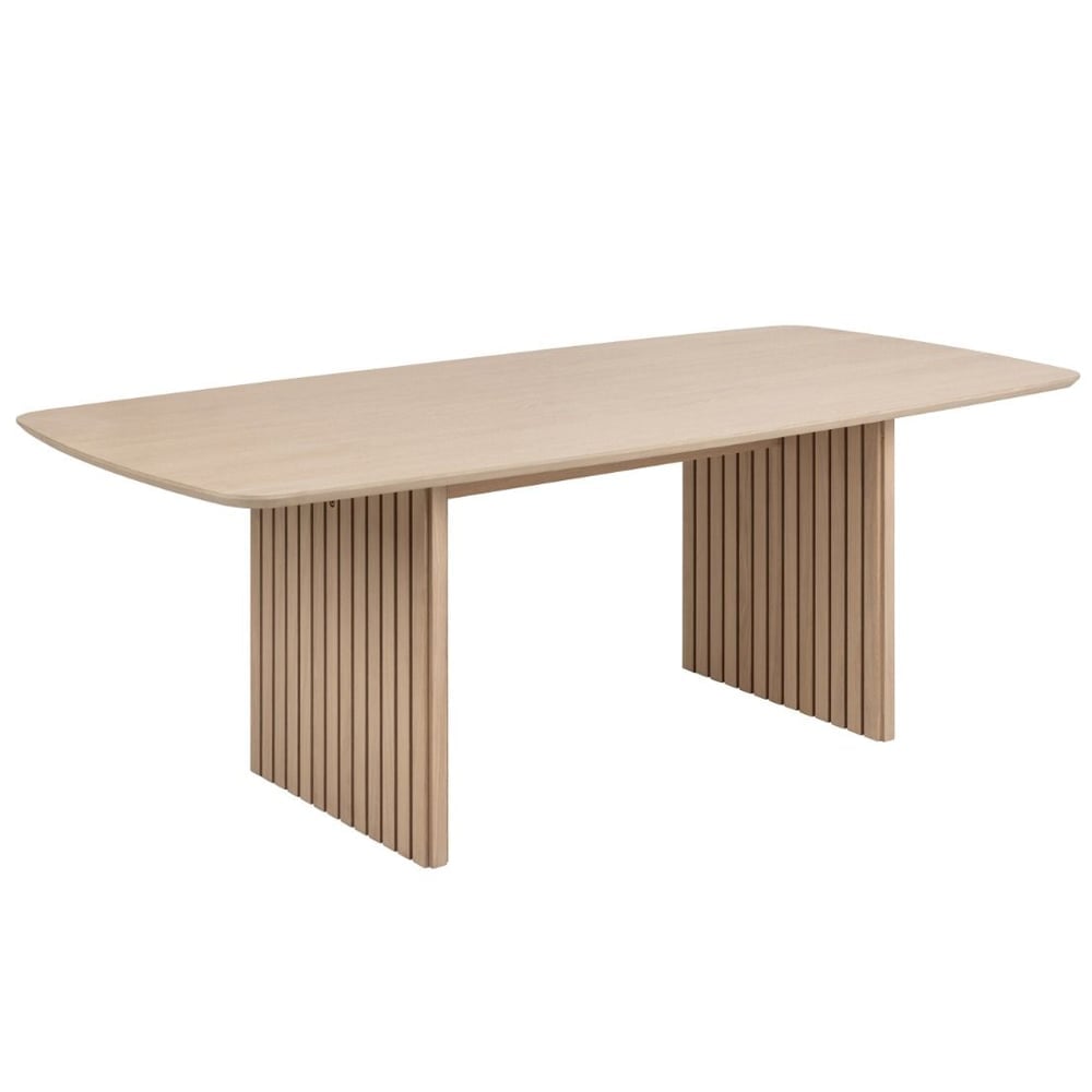 Carlisle Wooden Rectangular Dining Table In Oak | Bed Sava