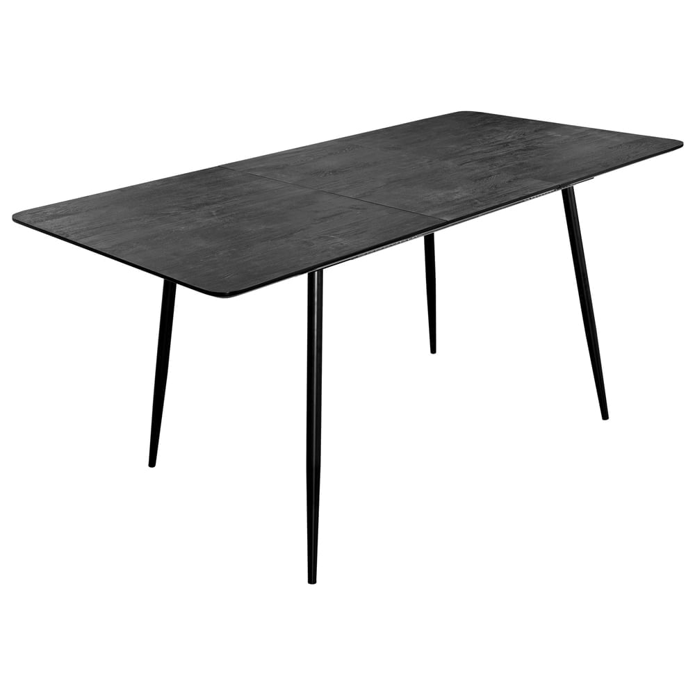 Carlton Wooden Extending Dining Table In Black Ash | Bed Sava