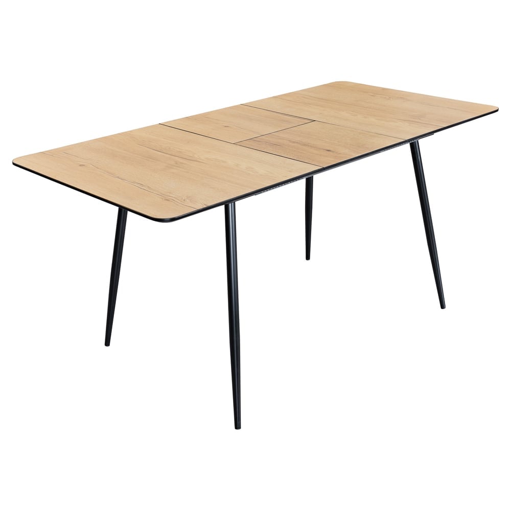 Carlton Wooden Extending Dining Table In Natural | Bed Sava