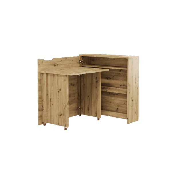 Carson 90cm Left Convertible Wooden Laptop Desk In Artisan Oak | Bed Sava