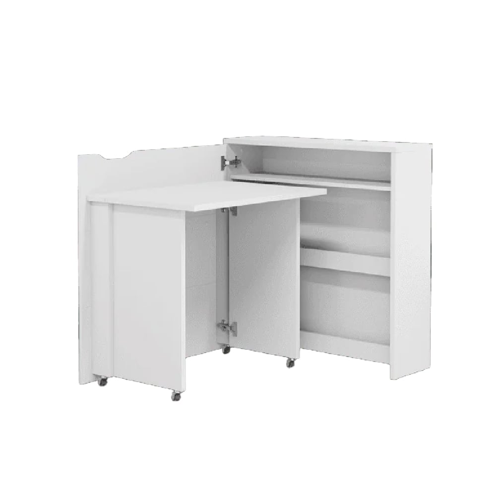 Carson 90cm Left Convertible Wooden Laptop Desk In Matt White