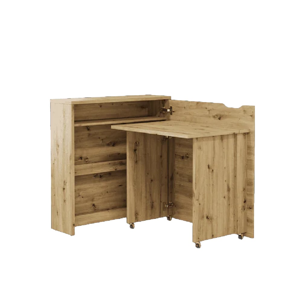 Carson 90cm Right Convertible Wooden Laptop Desk In Artisan Oak