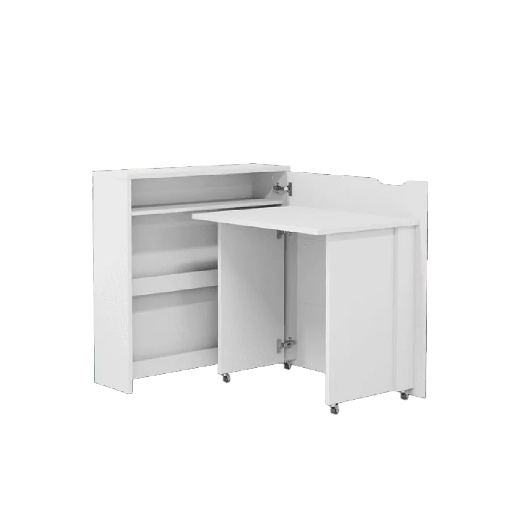 Carson 90cm Right Convertible Wooden Laptop Desk In Matt White