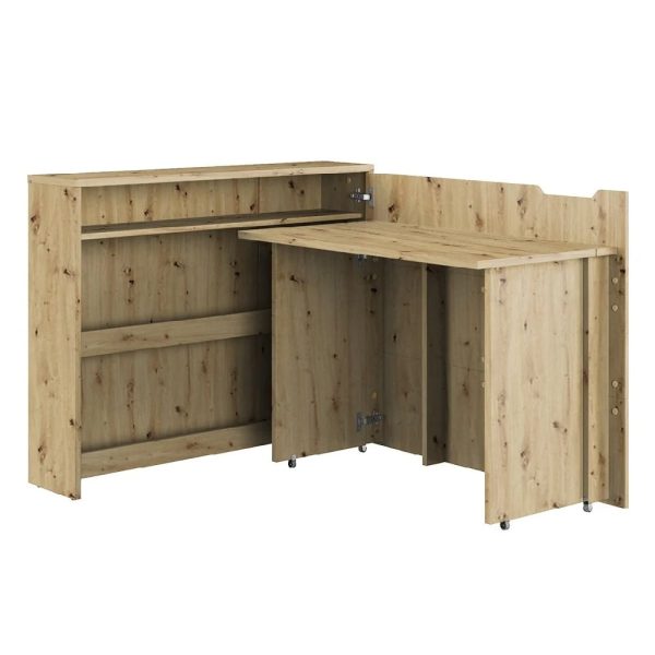 Carson Right Convertible Wooden Laptop Desk In Artisan Oak | Bed Sava