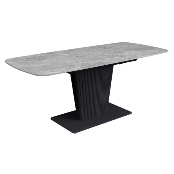 Castle Large Ceramic Extending Dining Table In Light Grey | Bed Sava
