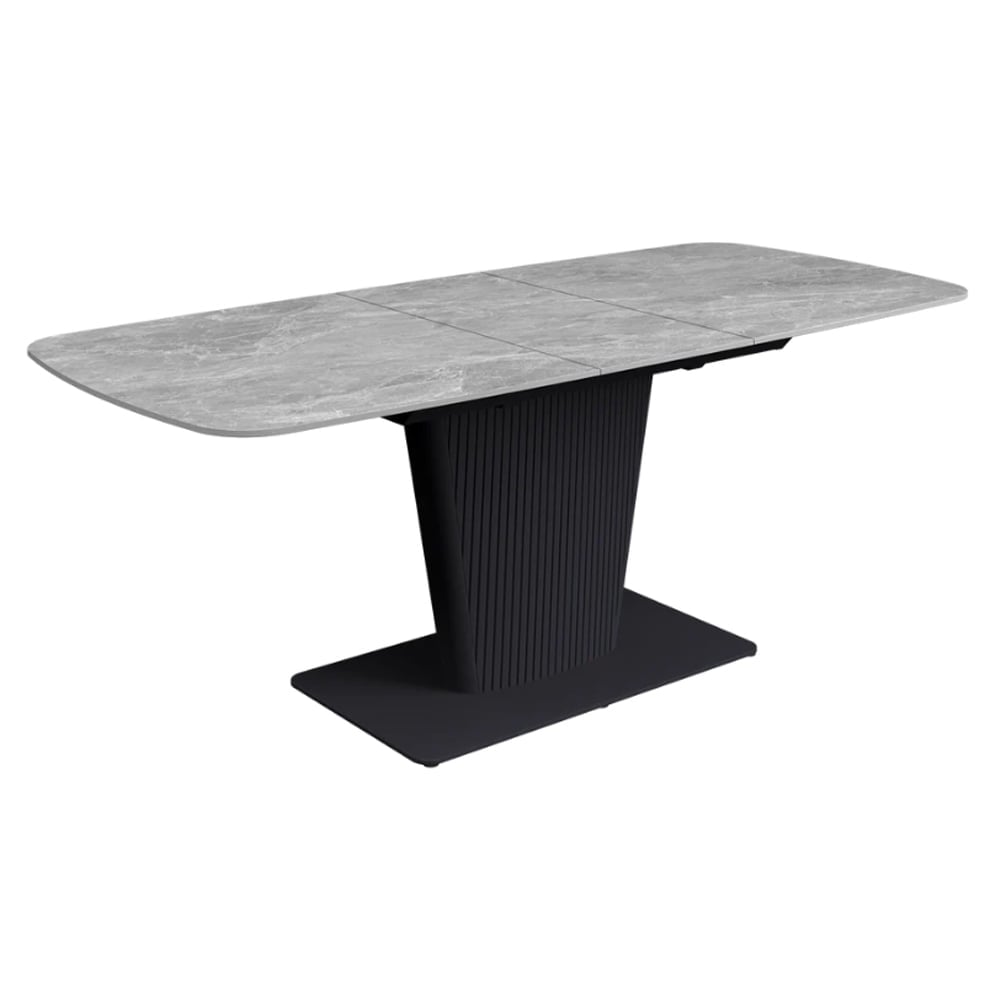 Castle Large Ceramic Extending Dining Table In Light Grey | Bed Sava