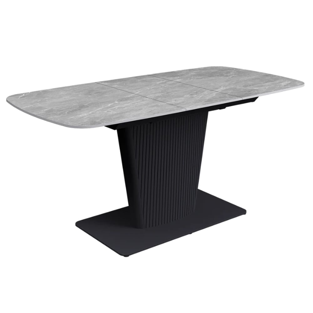 Castle Small Ceramic Extending Dining Table In Light Grey | Bed Sava