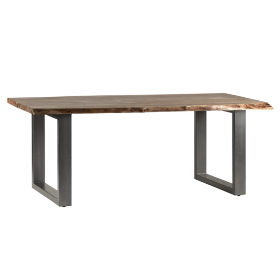 Catila Live Edge Large Wooden Dining Table In Oak | Bed Sava