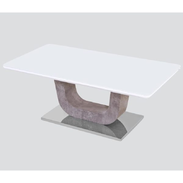 Ceibo Glass Coffee Table In White And Natural Clay | Bed Sava